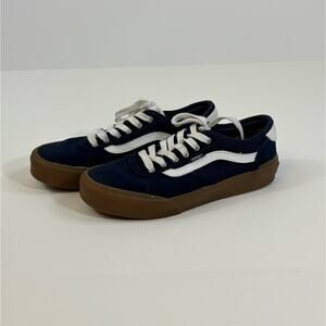 Vans Kids Chima Ferguson Ultra Cush Suede and Canvas in Navy White Size 4
